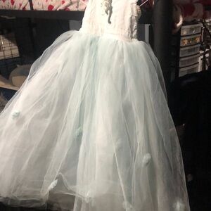 I 2 princess dresses light blue so beautiful one is 7 and 8 kids size
